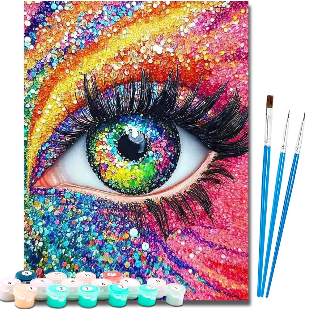 Colorful Eye Paint By Numbers For Adult