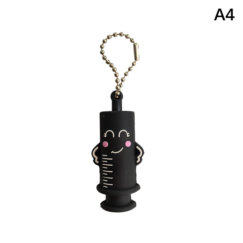 1PCS PVC Ampoule Bottle Opener Keychain Syringe-Shaped Cutter Nurse Doctor Aid Medication Vial Breaker Tool