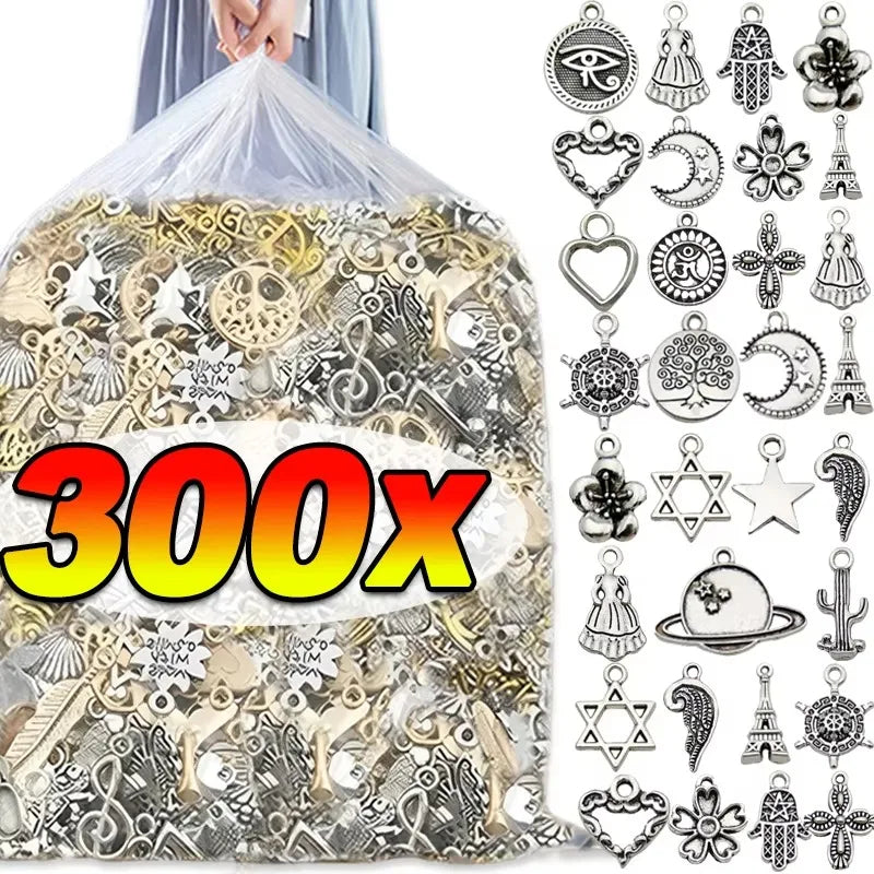 100-300pcs Tibetan Silver Mixed Pendant Animals Charms Beads for Jewelry Making Bracelet Earrings Necklace DIY Craft Art Charms