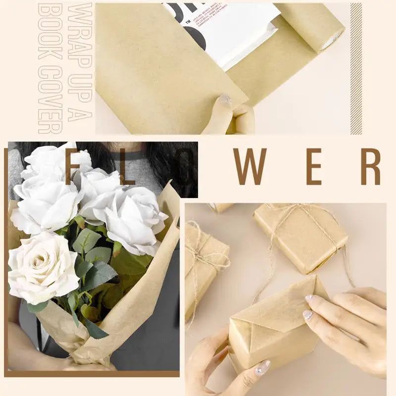 1 Roll 10M 10/30/40/45cm Of Kraft Paper Rol Wrapping