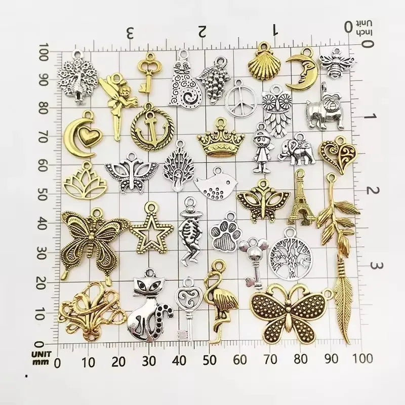 100-300pcs Tibetan Silver Mixed Pendant Animals Charms Beads for Jewelry Making Bracelet Earrings Necklace DIY Craft Art Charms
