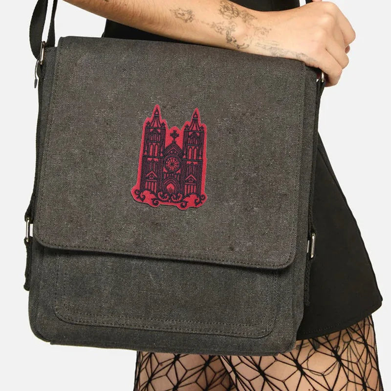 Pack of Gothic Cathedral Red and Black Embroidered Patches.