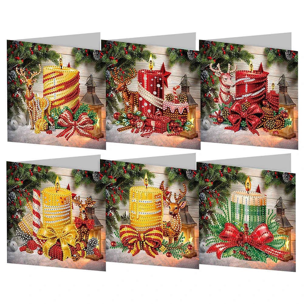 DIY Christmas Greeting Cards 12pc Diamond Painting Kits
