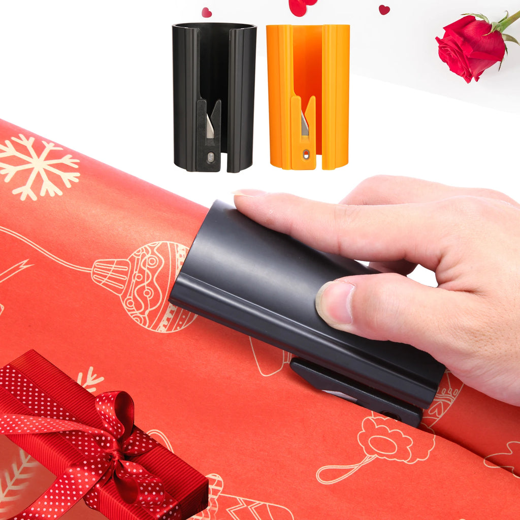 HORN Orange/Black Sliding Wrapping Paper Cutter