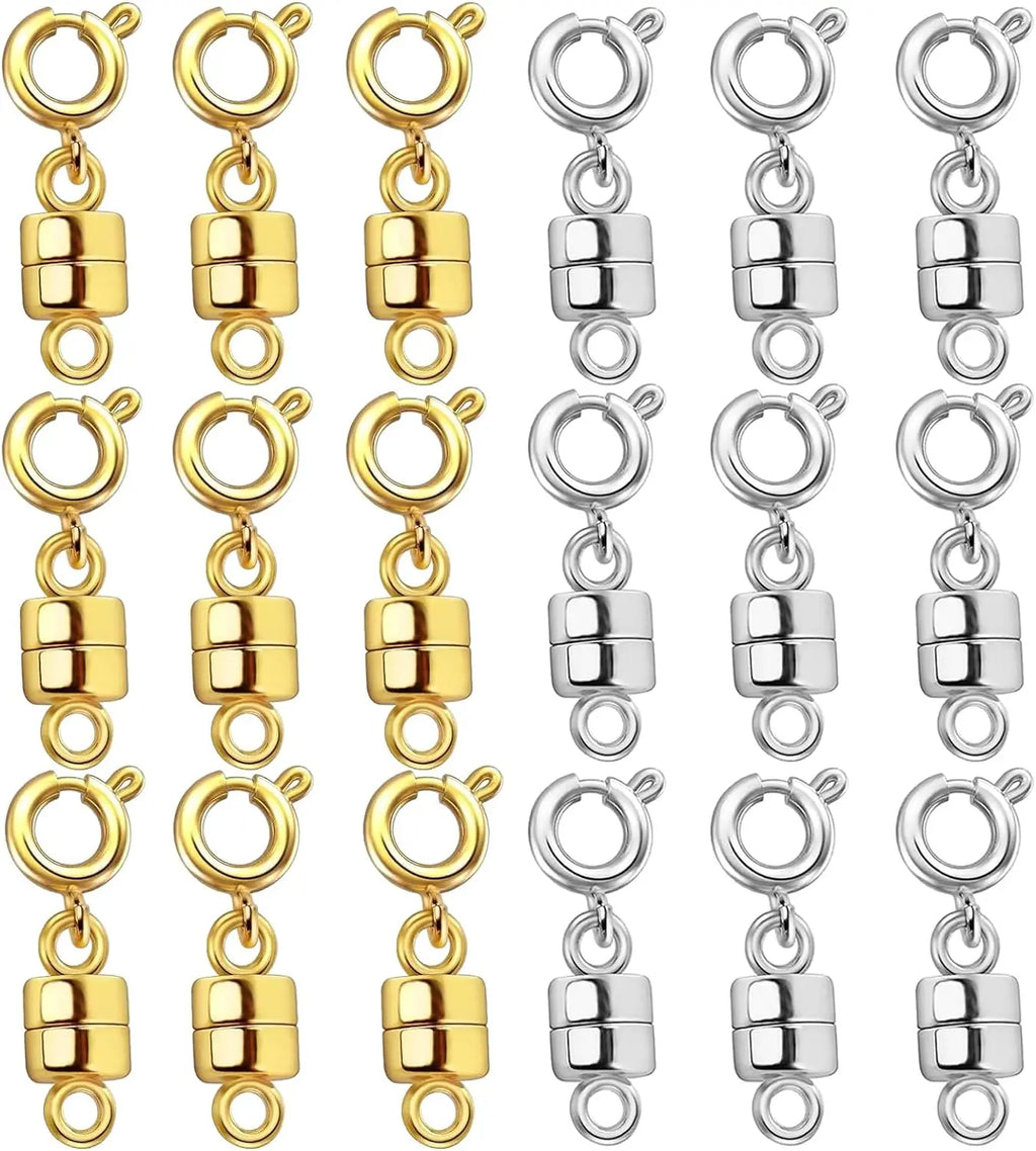 Magnetic Necklace Clasps and Closures 18K Gold- and Silver-Plated Bracelet Converter Clasp,