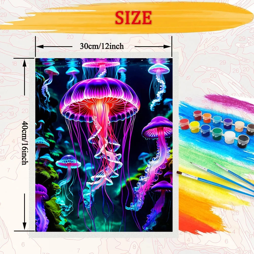 Diy Art Sea Animal Jellyfish Paint By Numbers