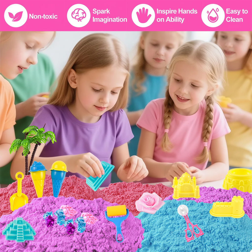 Unicorn Sensory Bin for Girl, Magic Sand