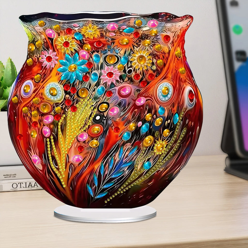 Acrylic Special Shape Flowers Diamond Art Paintings Kits.