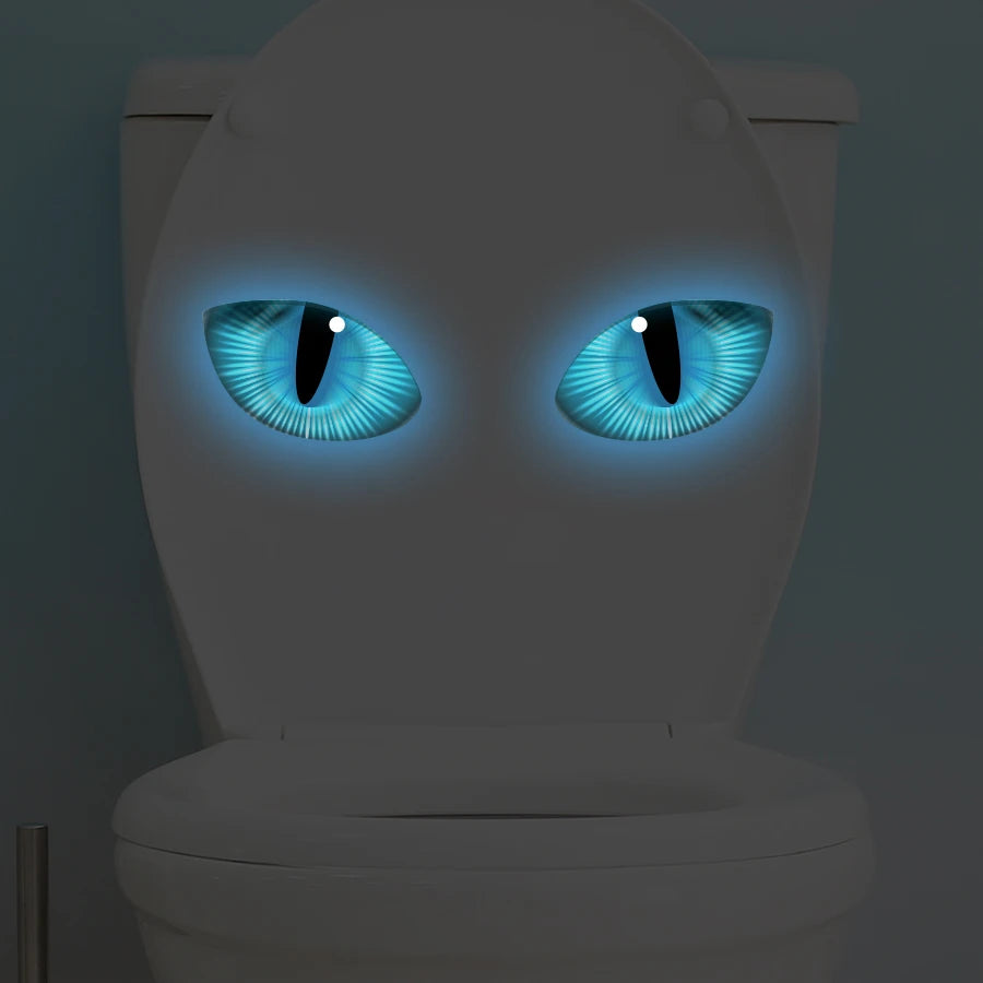 Luminous Blue Eye Wall Decals - Glow In Dark  stickers  For Home Office Kitchenor kids Decor