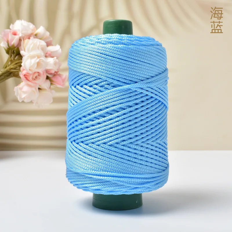 DIY Hand-Woven  Craft Rope Hollow Wool Crocheting Cushion