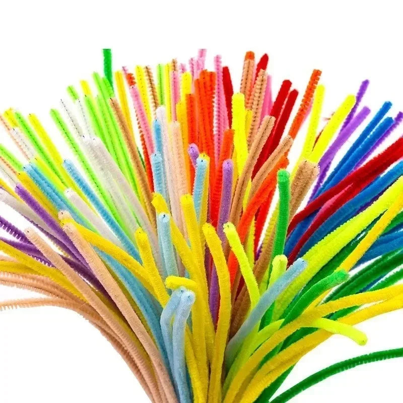 1000/10pcs Colorful Twisting fluffy Pipe Cleaners Stems
