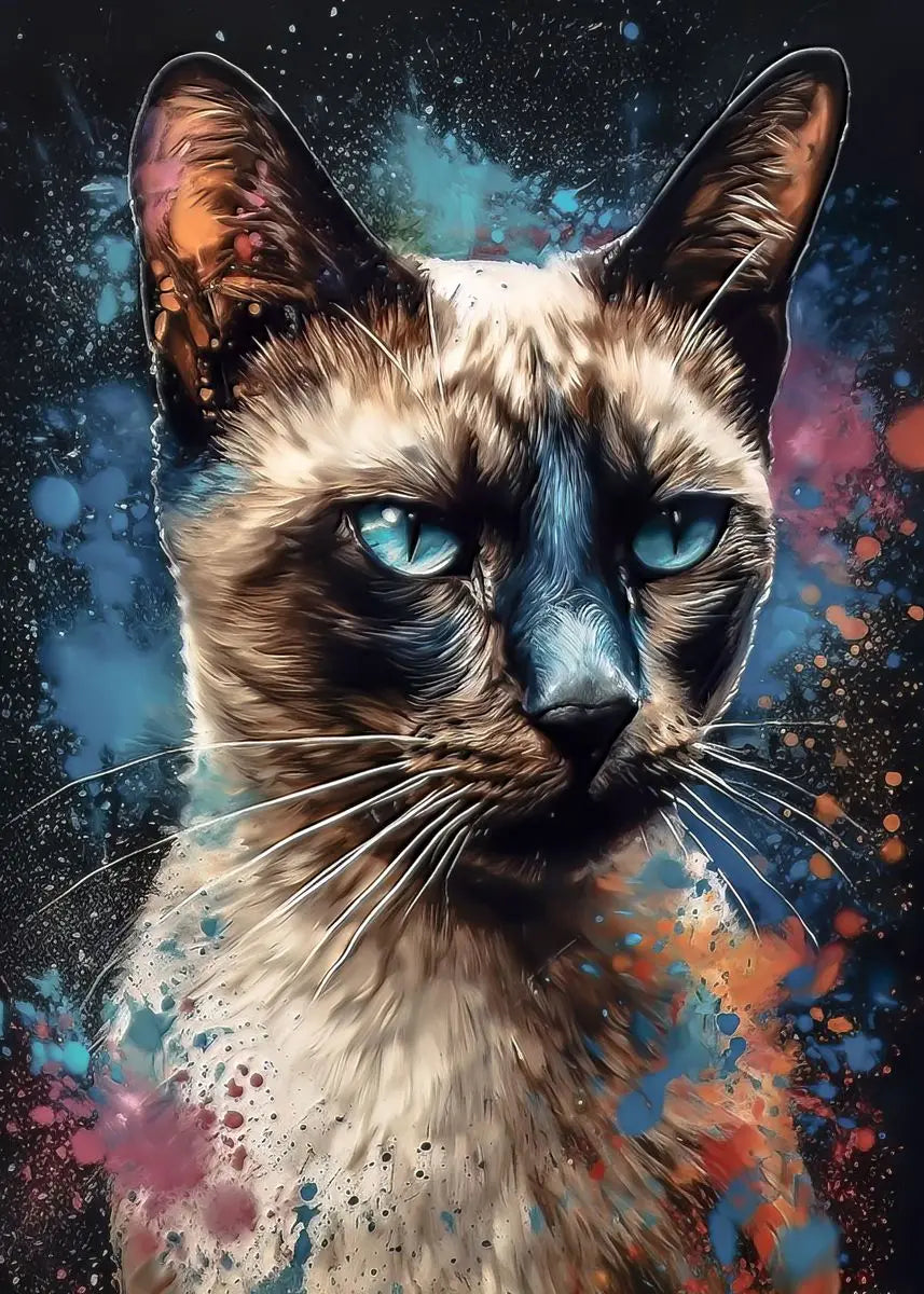 AB Fairy Dust Watercolor Various Cats 120 Colors Diamond Painting With Sticker Lovely Animals Modern On The Wall Art Kids Decor