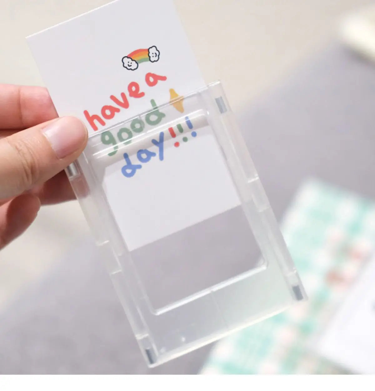 3-inch minimalist Polaroid photo frame with magnetic transparent acrylic photo card display
