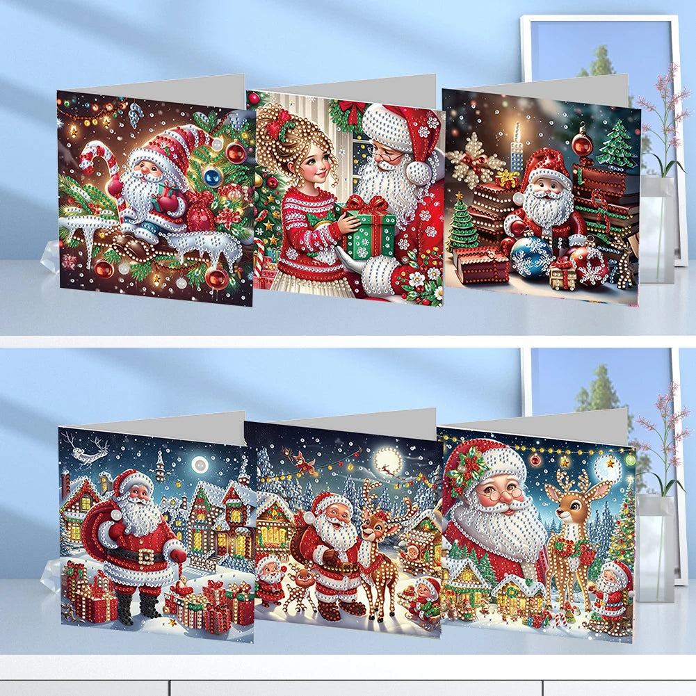 DIY Christmas Greeting Cards 12pc Diamond Painting Kits