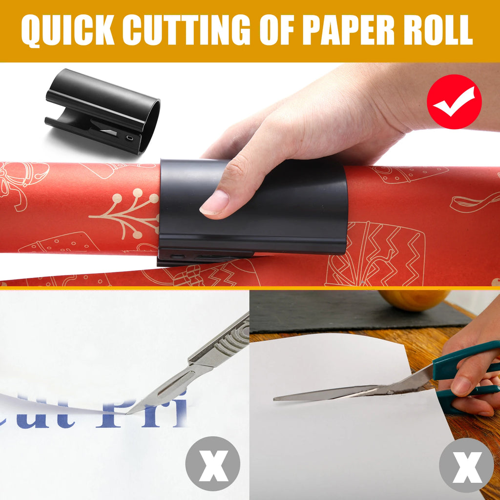 HORN Orange/Black Sliding Wrapping Paper Cutter
