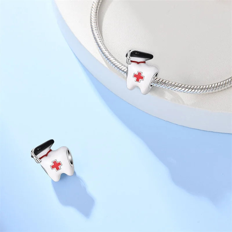 Original 925 Sterling Silver Charm Beads Medical Series