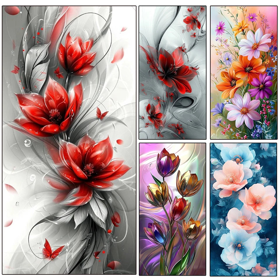 Big Diamond Painting DIY Giant Dreamy Colorful Flower Diamond Art 5D Square Round Rhinestone.