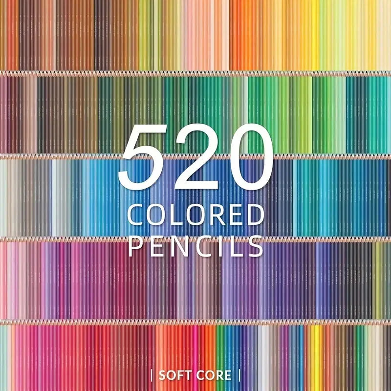 520 Professional Colored Pencils,Artists Soft Core,Ideal for Drawing Sketching Shading
