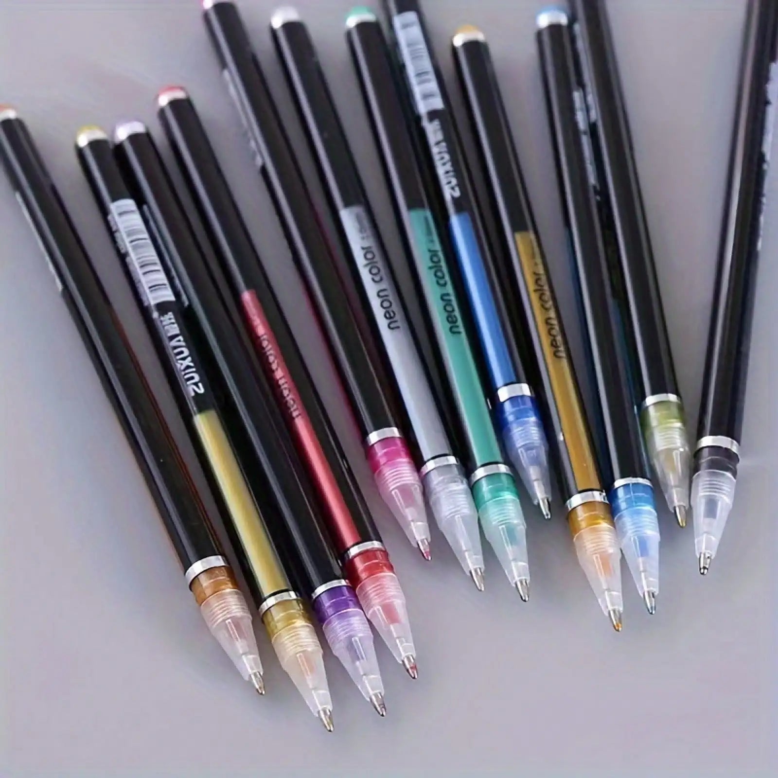48-Color Sparkle Gel Pen Set Vibrant Glitter & Metallic Pens