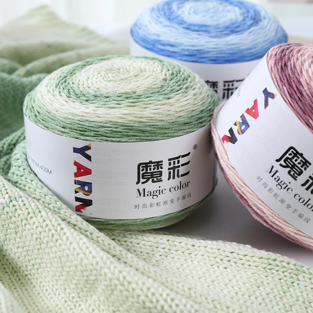 Cake Yarn for Knitting Crochet Gradient Color Medium Worsted Soft  for DIY Scarf