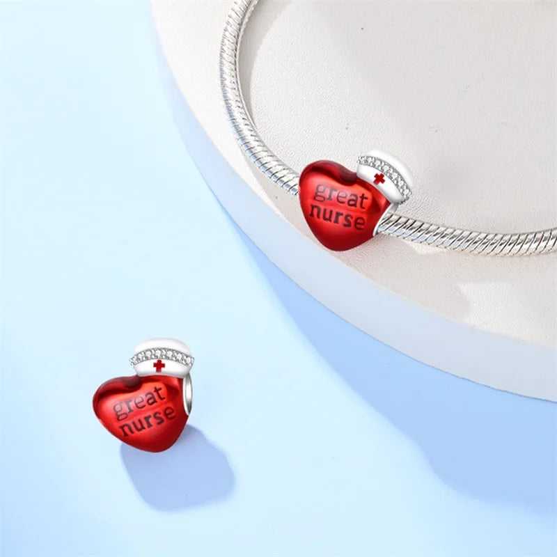 Original 925 Sterling Silver Charm Beads Medical Series