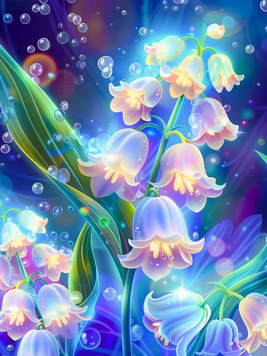Fairy Dust Diamond Painting Flower Picture Square Diamond embroidery Wall Art.