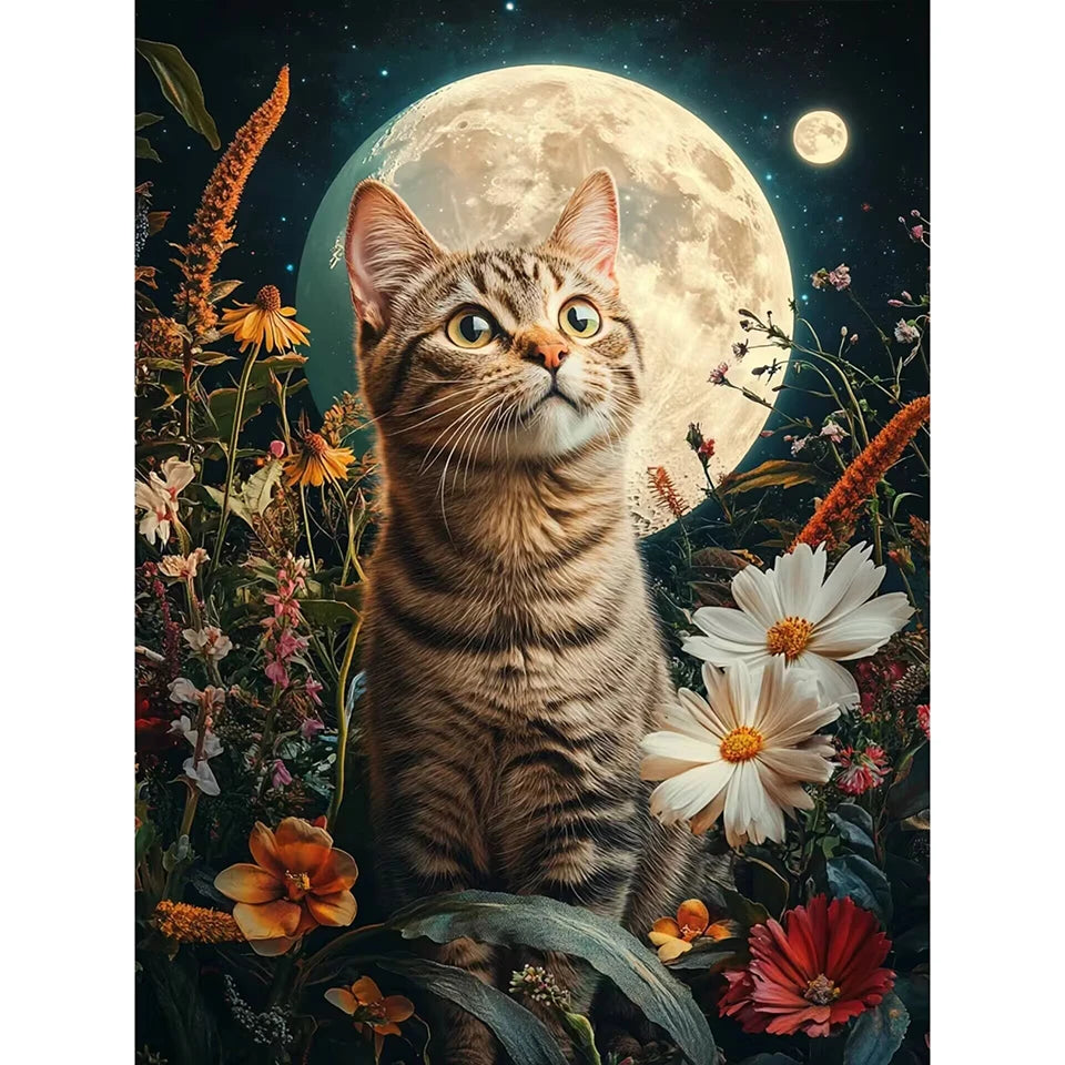 New Arrivals Diamond Embroidery Animal Kit DIY Drill Painting Cat.