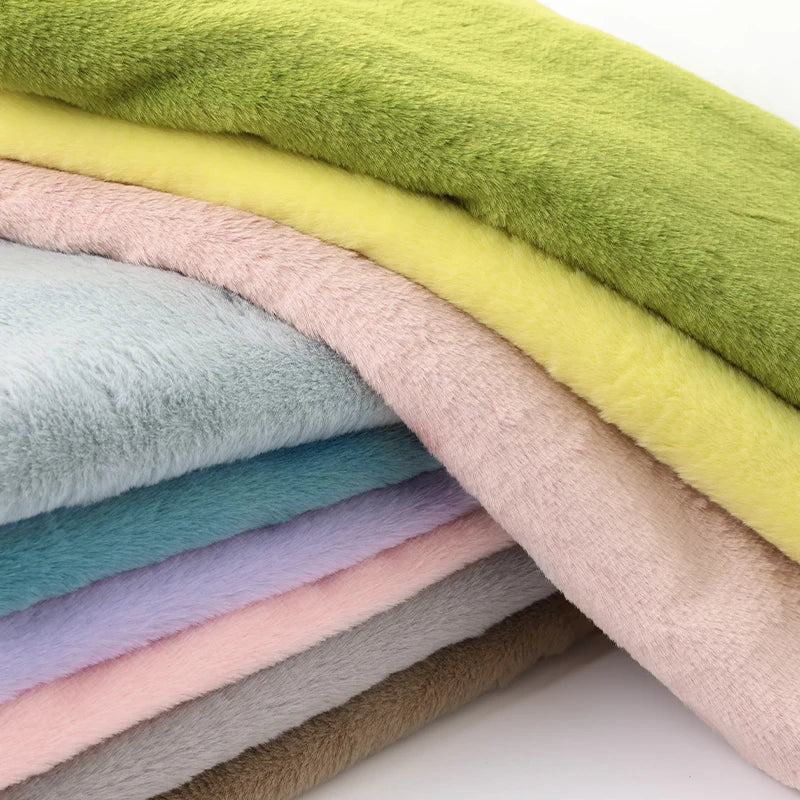 Rabbit Fur Fabric Soft Short Plush.