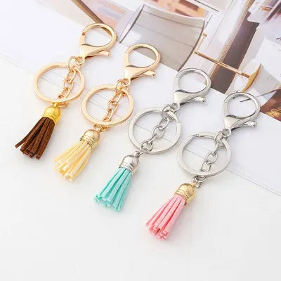 10pcs 36mm Leather Tassel Charms Straps, Suede Tassels DIY Jewelry Accessories