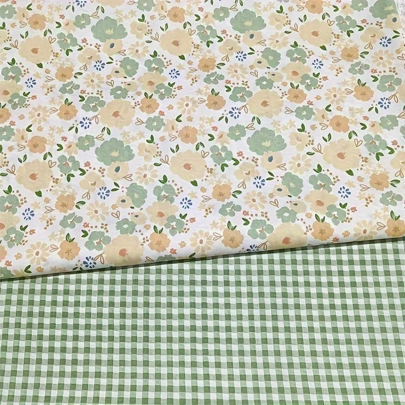 8pcs pure cotton flowermulti-color, fabric pre cut patchwork fabric.