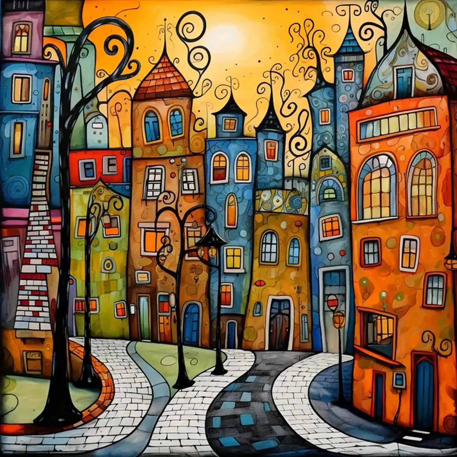 New 5D Diamond Painting Street Shops