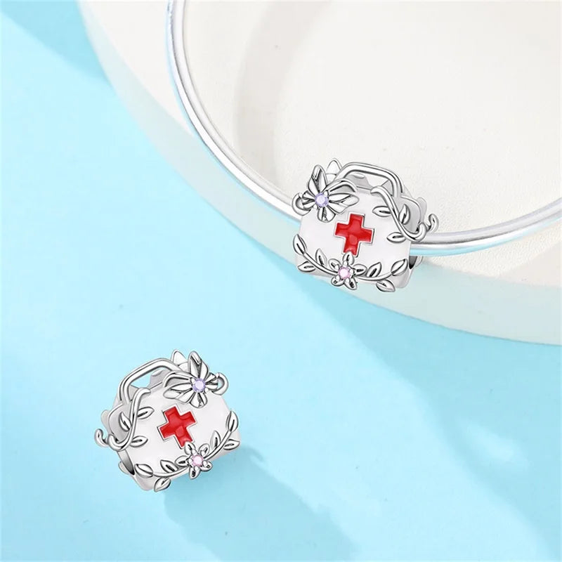 Original 925 Sterling Silver Charm Beads Medical Series