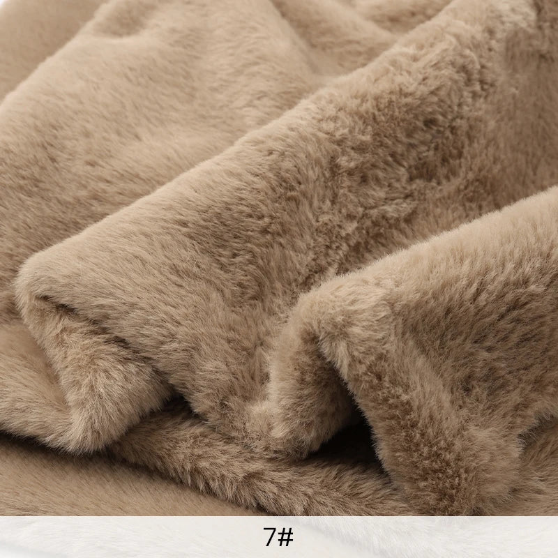 Rabbit Fur Fabric Soft Short Plush.