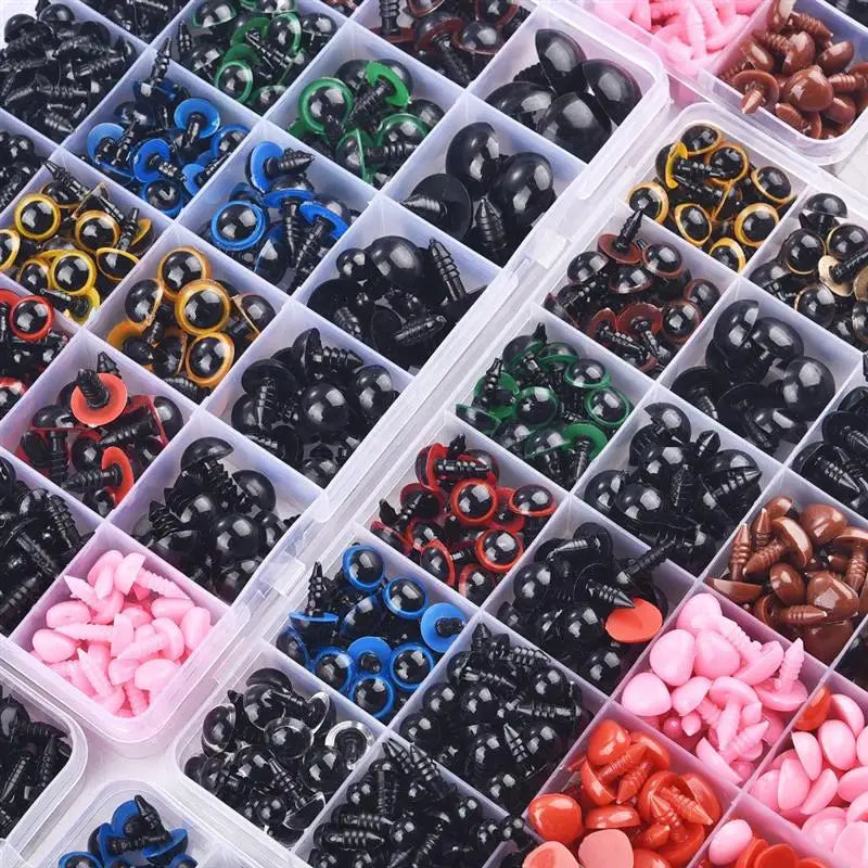 1 Box Plastic Colorful Eyes Noses For Doll Craft DIY Making Tools