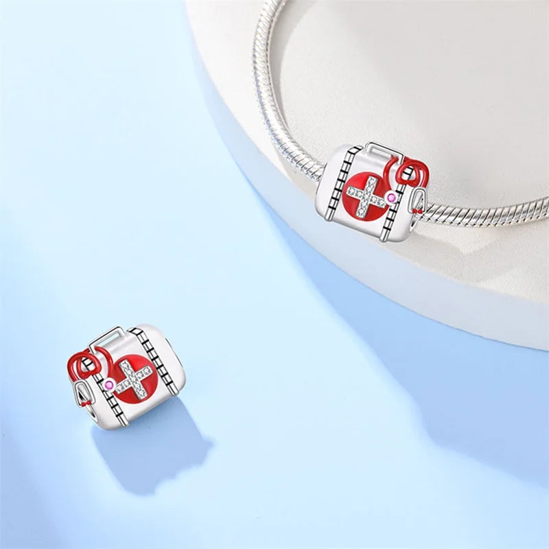 Original 925 Sterling Silver Charm Beads Medical Series