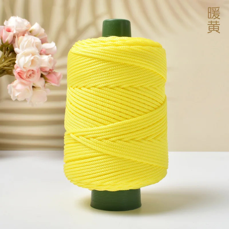 DIY Hand-Woven  Craft Rope Hollow Wool Crocheting Cushion