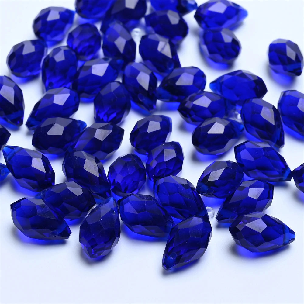 50pcs Crystal Teardrop Beads   Waterdrop Shape Faceted Beads