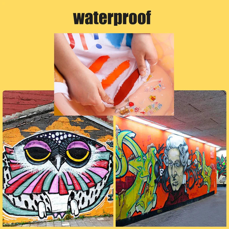 DIY Art Painting Drawing Set Waterproof Paint Brush Palette