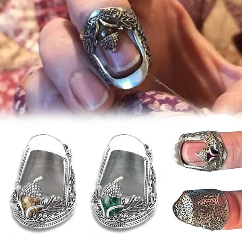 Open Nail Acor Thimbles For Hand Sewing Quilting Finger Protector
