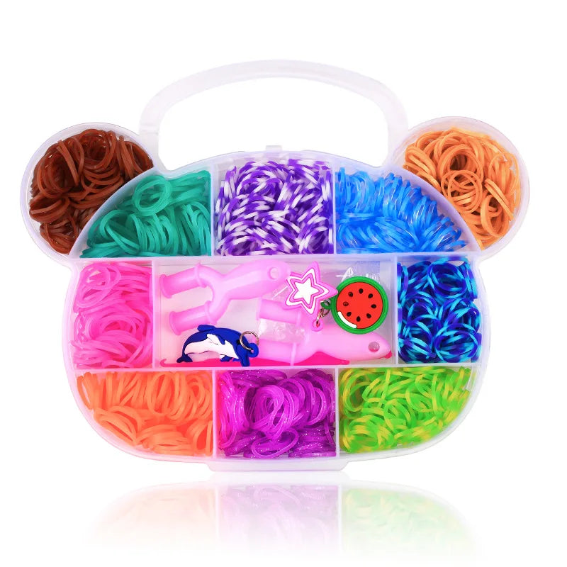DIY Luminous Rubber Bands Set  DIY Hand Woven Bracelet Loom