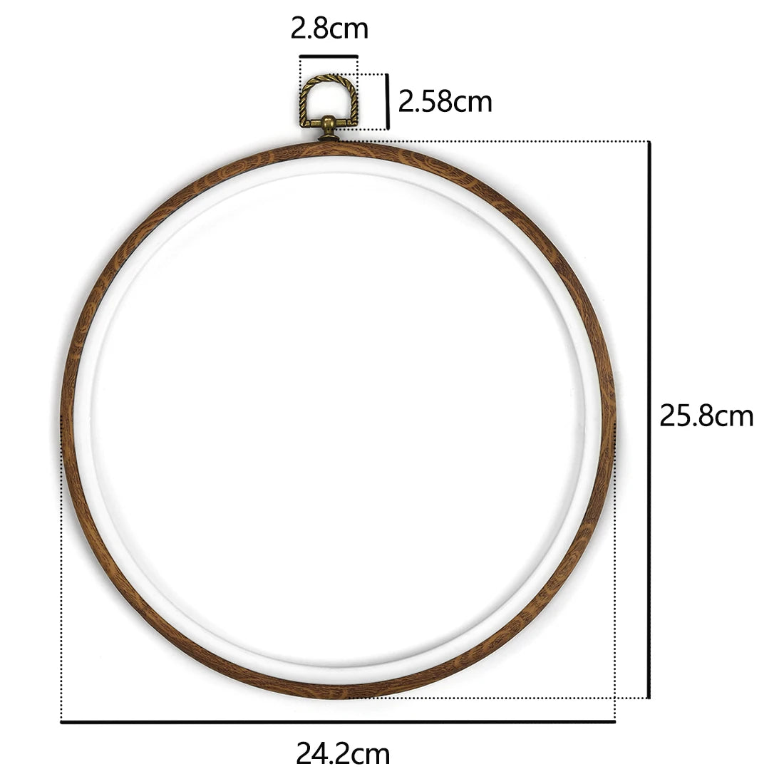 Round Wooden  Embroidery Hoop Rings For DIY Cross Stitch