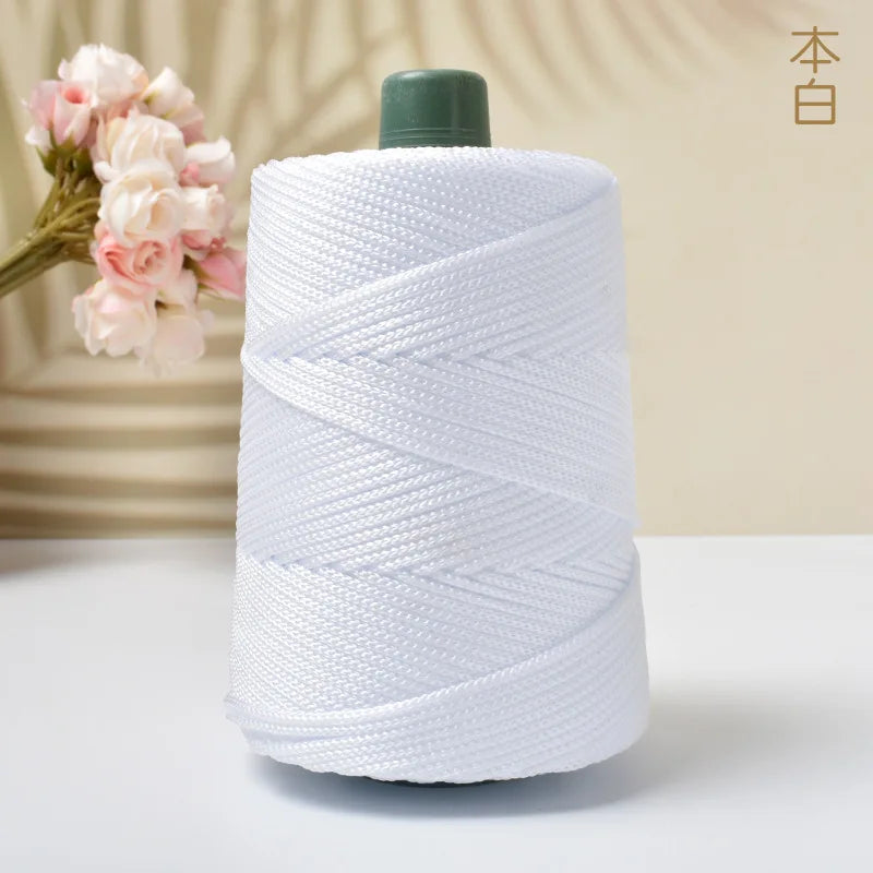DIY Hand-Woven  Craft Rope Hollow Wool Crocheting Cushion