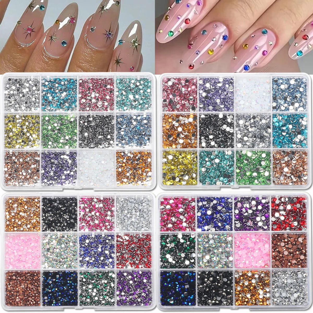 3D multi-color resin nail diamond kit