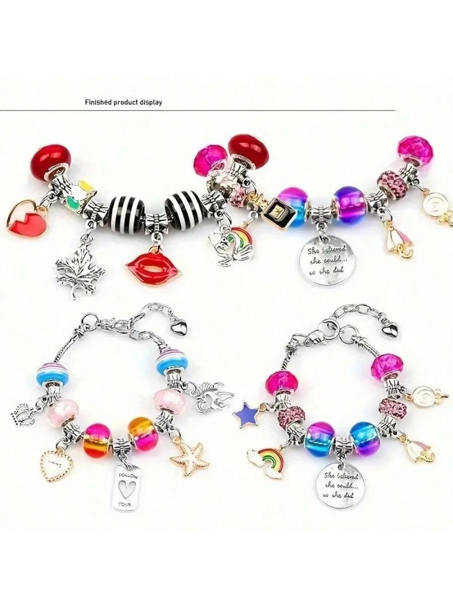 125pcs Girls Charm Bracelet Making Kit, Jewelry Making Supplies
