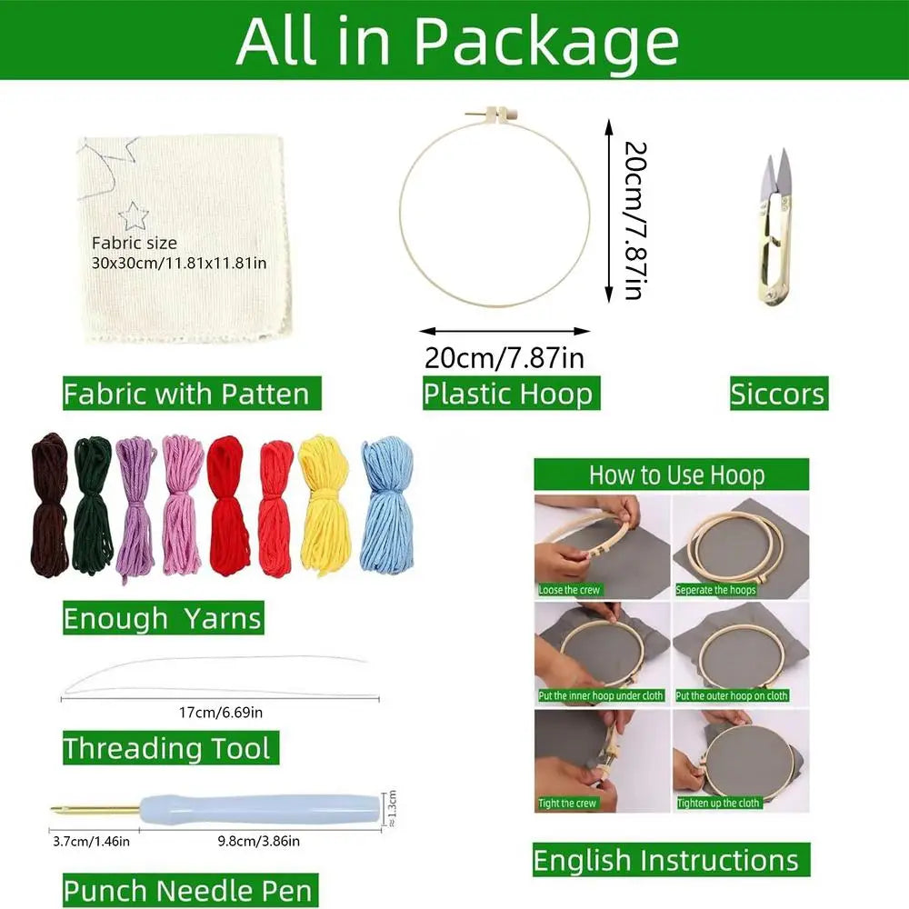 Punch Needle Embroidery Starters Kit Punch Needle Kit