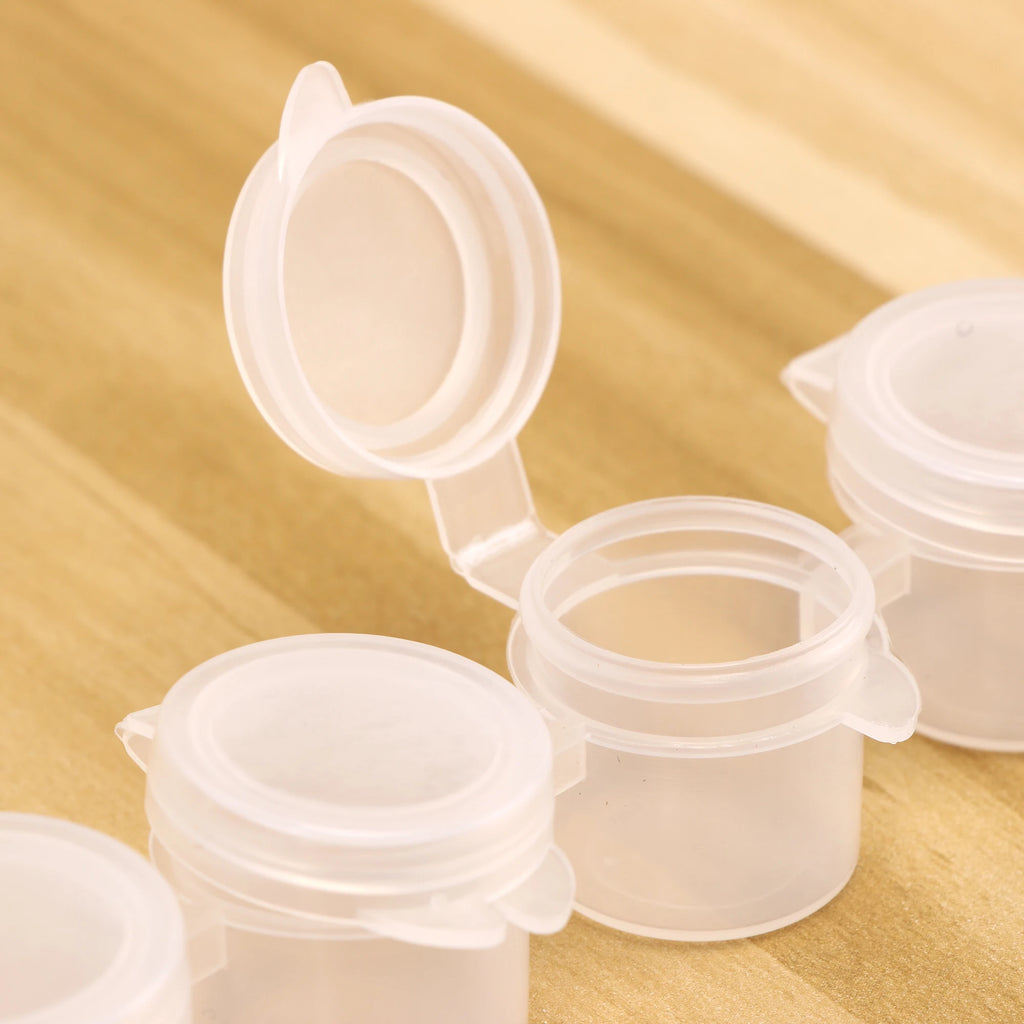 10Strips Empty Paint Pot Empty Acrylic Mini Container