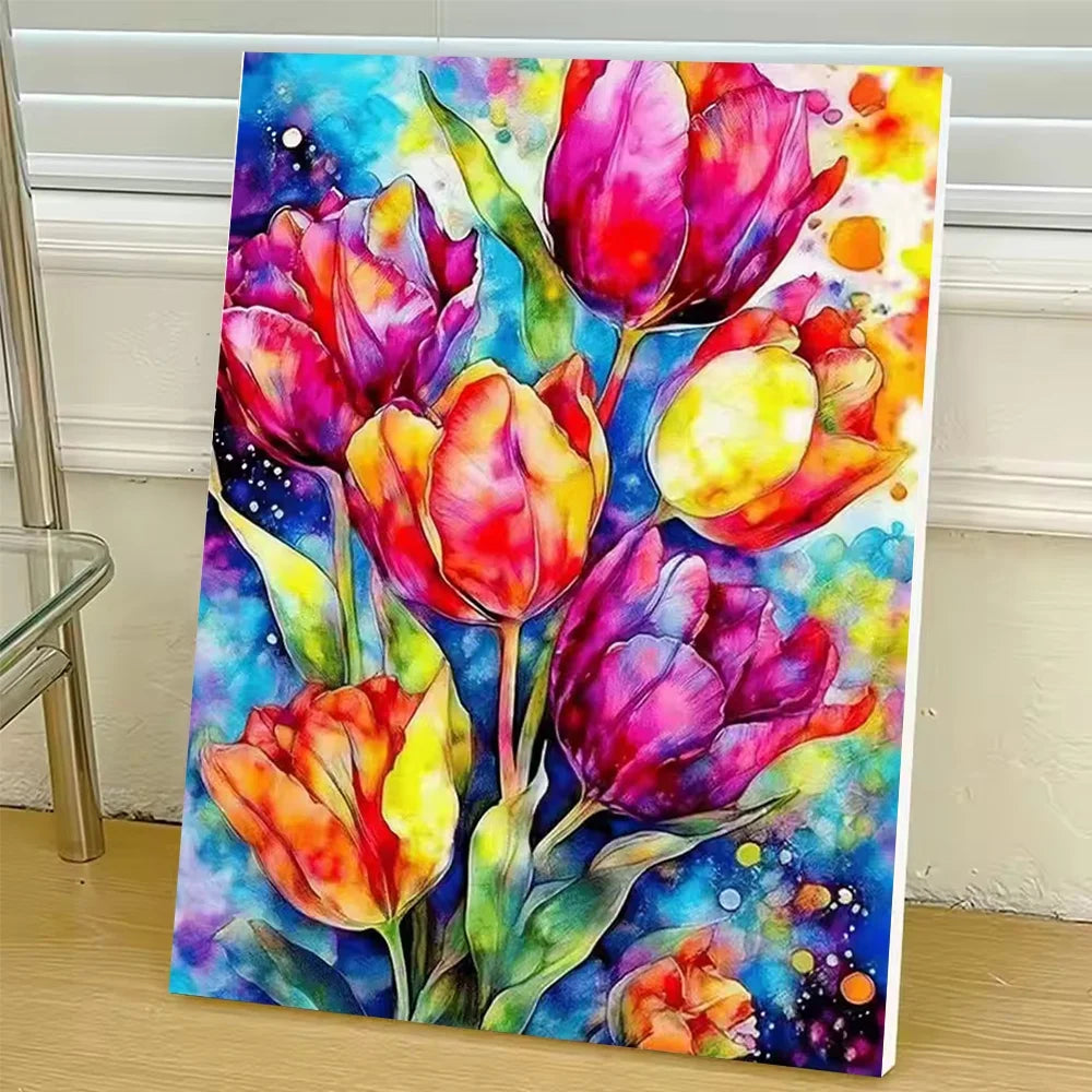 Tulip Paint By Numbers For Adult Flower