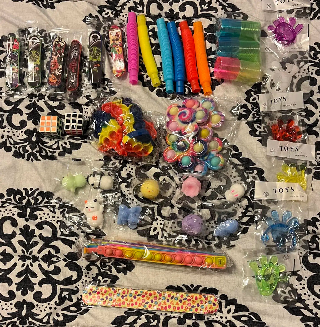 60 Pack Party Gifts Fidget Toys Adults Treasure Box Toys Classroom Prizes Stress Relief Gifts