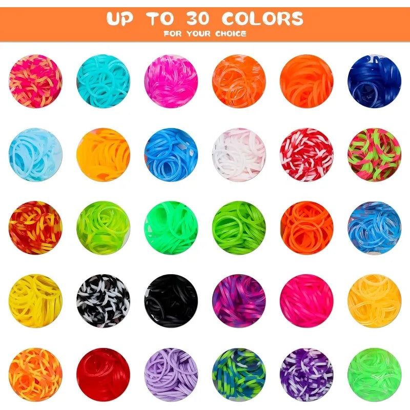 Colorful Loom Bracelet Making Kit with Storage Box DIY Art Craft Set with Charms Beads Christmas Gift