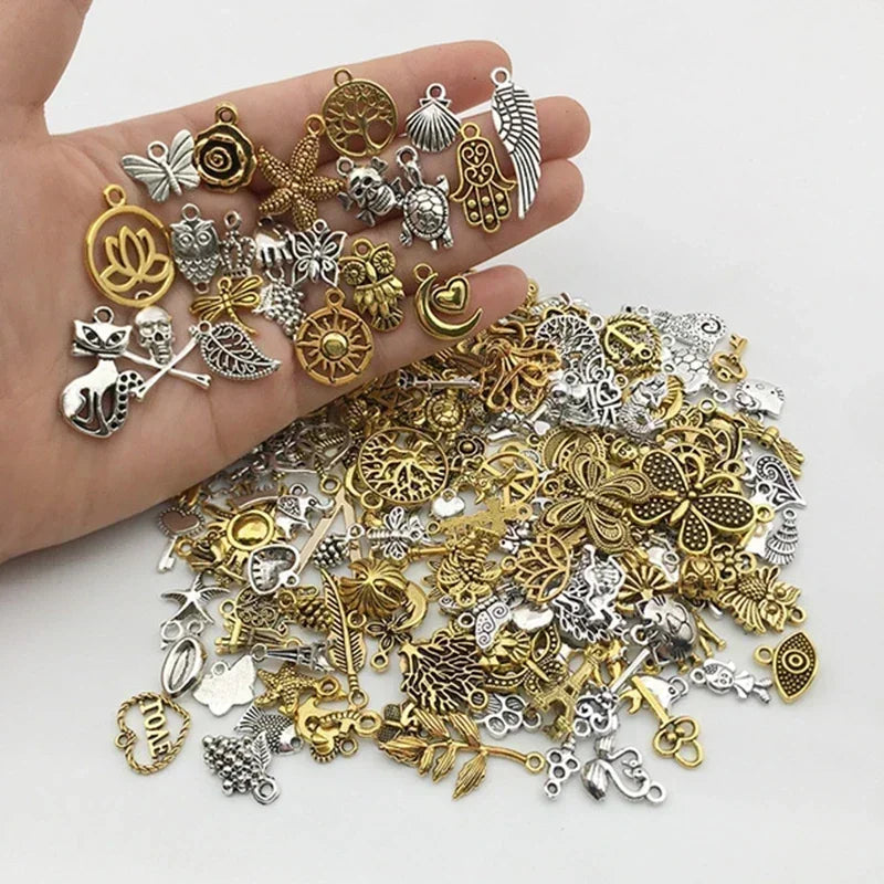 100-300pcs Tibetan Silver Mixed Pendant Animals Charms Beads for Jewelry Making Bracelet Earrings Necklace DIY Craft Art Charms